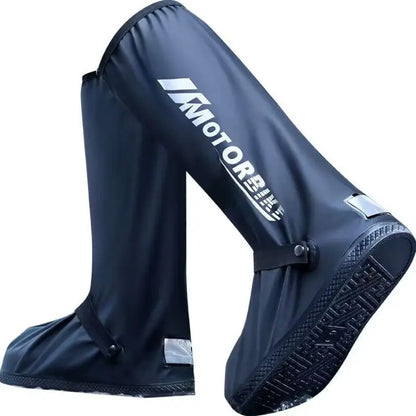 Botas de Chuva de Cano Alto para Motocicleta Impermeáveis Reflexivas Antiderrapantes Calçado para Moto Ciclismo Bicicleta Acessórios de Proteção Reutilizáveis