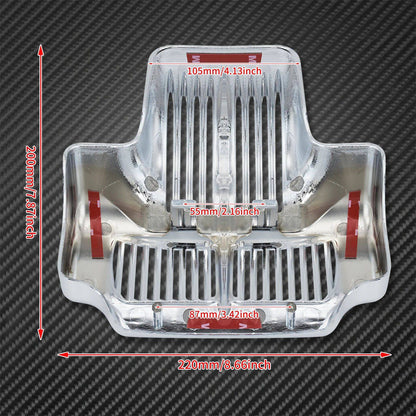 Capa de resfriador de óleo de estoque de ABS para motocicleta preto/cromado para Harley Touring Street Electra Glide Road King FLHX FLTR FLHT 2011-2016
