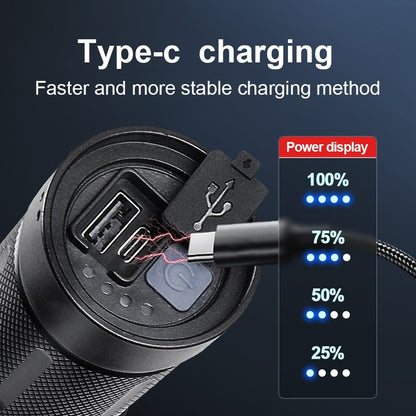 2025 New 15000mAh White Laser Flashlights 990000LM Ultra Powerful Flashlight Zoom USB Rechargeable Lantern Outdoor Camping Torch