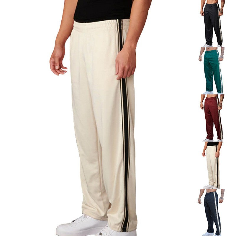 2024 Outono Europa E Estados Unidos Nova Moda Calça Reta Masculina Americana Solta Esporte Estampada Calça de Rua Combinando
