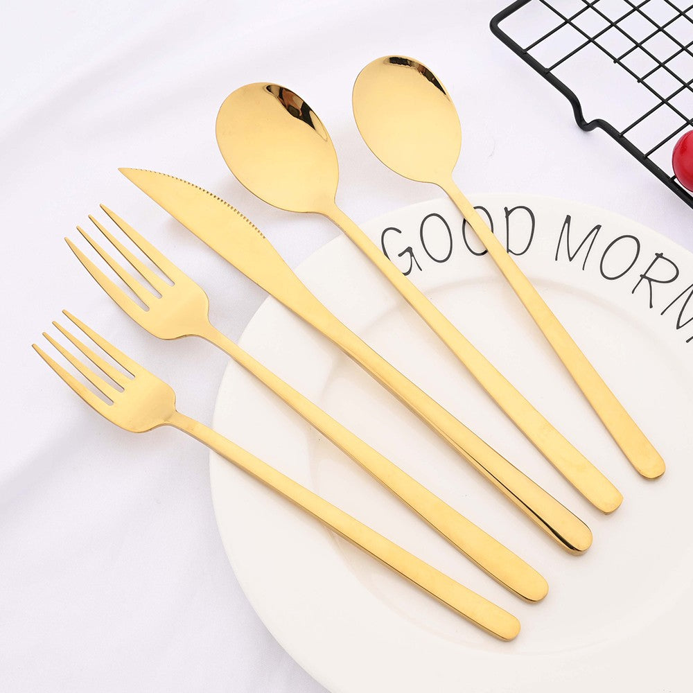 20Pcs Pink Silver Dinnerware Set Knife Dessert Fork Spoon Flatware Cutlery Set 304 Stainless Steel Silverware Tableware Kitchen
