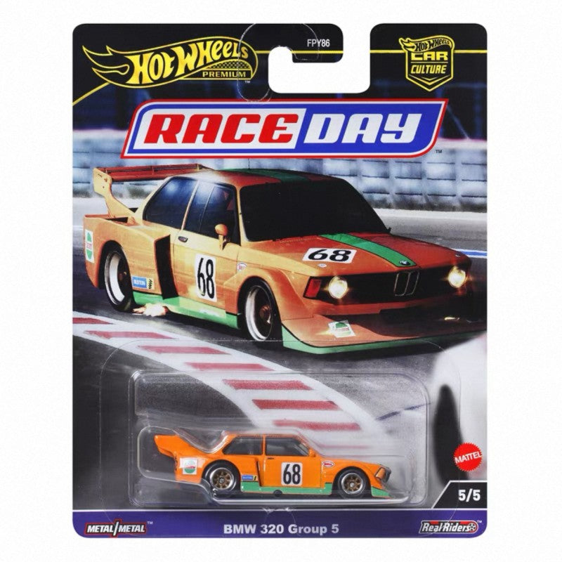 Hot Wheels Fpy86 Car Culture - Race Day (D) Porsche Bmw Nissan Premium Carros de Brinquedo de Metal Fundido de Alta Qualidade para Presentes de Aniversário e Natal