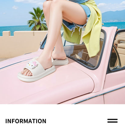 Super Soft EVA Thich Cushion Soles Slippers Cute Outdoor Cartoon Slides Comfortable Shoes Girl's Indoor Sandals