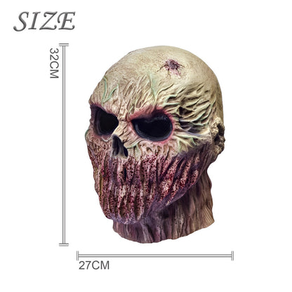 Scary Skull Zombie Mask Cosplay Realistic Horror Bloody Vampire Skeleton Party Latex Helmet Halloween Party Costume Props