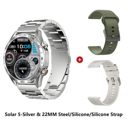 Smartwatch HAYLOU Solar 5 com Chamada de Voz, Tela AMOLED de 1,58'', 60Hz, Monitoramento de Saúde 24 Horas, Smartwatch Esportivo para Homens