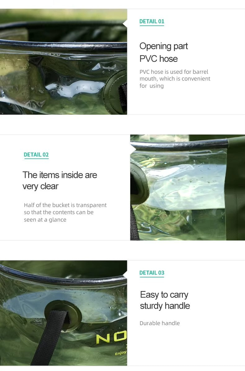 Camping Portable Folding Water Bucket 20L/30L Large Capacity Telescopic Container for Camping, Hiking, Fishing