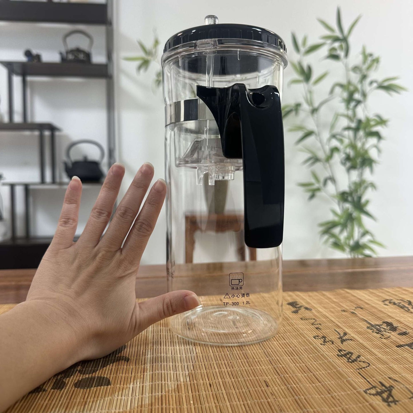 KAMJOVE Tea Pot for Infusions One-touch Tea Filtering Heat-resistant Glass Tea Cup 200/300/500/1000/1200ML Tea Brewing Kettle