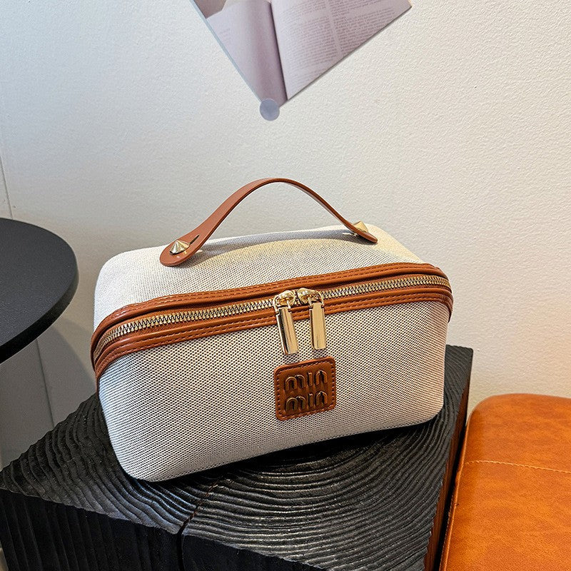 Women's Cosmetic Bag Portable Denim Storage Bag Large Luxury Makeup Bag Travel organizer Toiletry Wash Bag