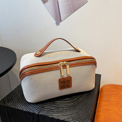 Women's Cosmetic Bag Portable Denim Storage Bag Large Luxury Makeup Bag Travel organizer Toiletry Wash Bag