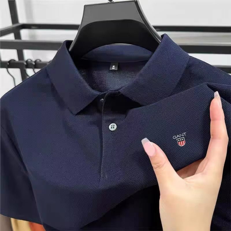 High-end 100% Cotton Short Sleeve Polo Shirt Men's Summer Luxury Brand Breathable Paul T-shirt Exquisite Embroidery Casual Top