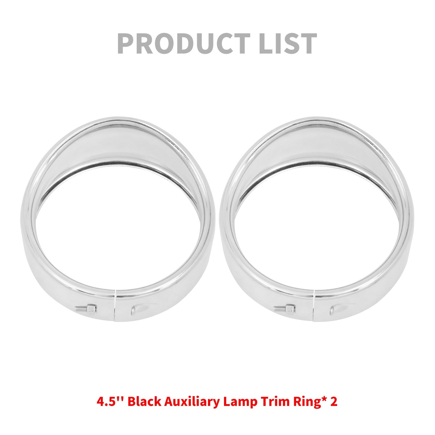 Anel de Acabamento do Farol de 7'' para Motocicleta + Capa de Luz de Neblina de 4.5'' + Anel de Acabamento do Pisca Estilo Visor para Harley Touring Road King Softail