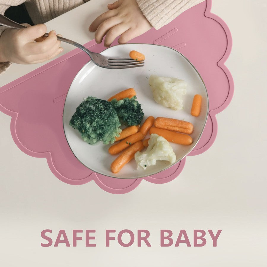 Color Kids 1Pcs Silicone Dining Appliance Placemat Dishes Plate Table Mat Children's Tableware Pad Kids Feeding Mat Baby Stuff