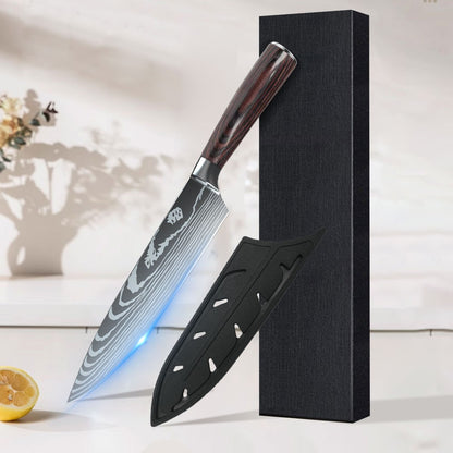 ZENG 3pcs Hot Sale Kitchen knife Stainless Steel 8inch Chef Knife,Santoku Knife, 6inch Utility Knife Kitchen Convenience Set