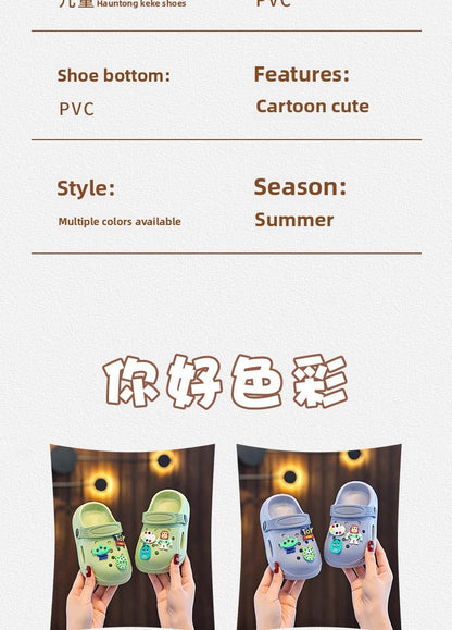 Children's Slippers New Home Girls Baby Indoor Non-slip Boys Cool Slippers Go Out Boys Hole Shoes