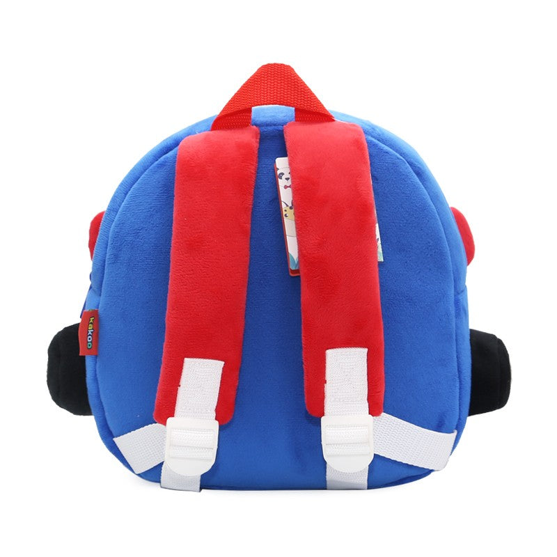 Mochila de carro estéreo de desenho animado para meninos e meninas de 2 a 4 anos, mochila escolar de jardim de infância, mochila de pelúcia infantil