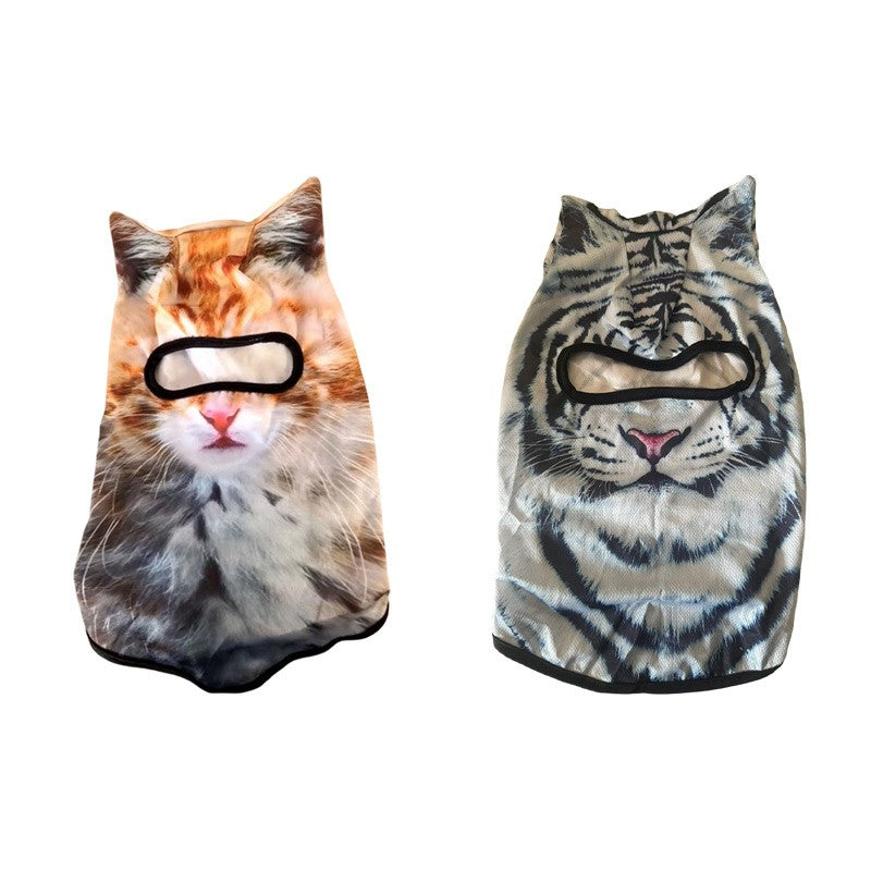 3D Cat Ski Balaclava Cute Animal Face Covering Full Face Hood Novelty Motorcycle Motocross Mask Windproof Warm Snowboard Hat