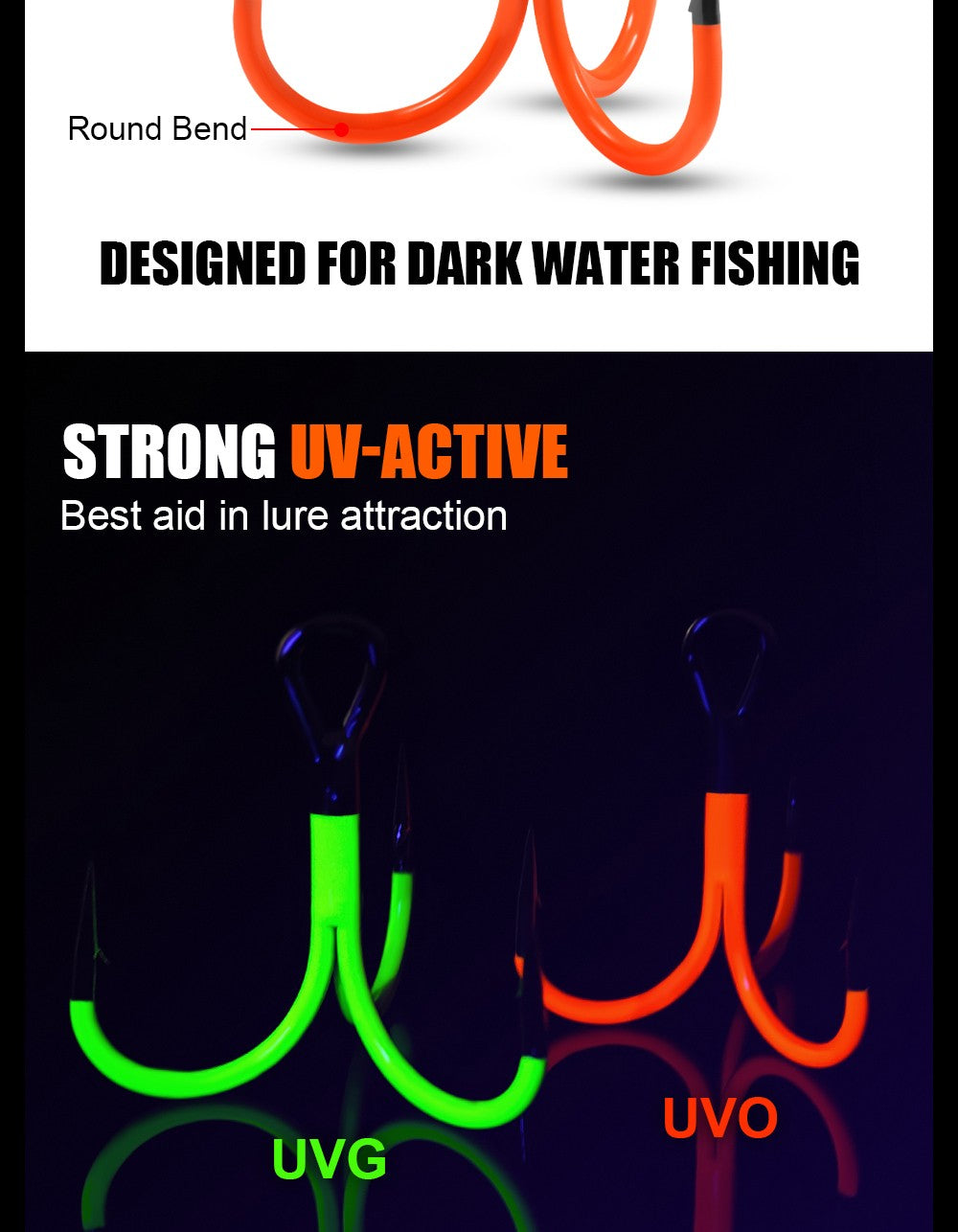 Spinpoler 1/0 2/0 3/0 Anzol UV 2X Forte Ponta Revestida Triplo Garateia Isca Artificial Pesca em Águas Profundas Robalo Lúcio Perca Equipamento