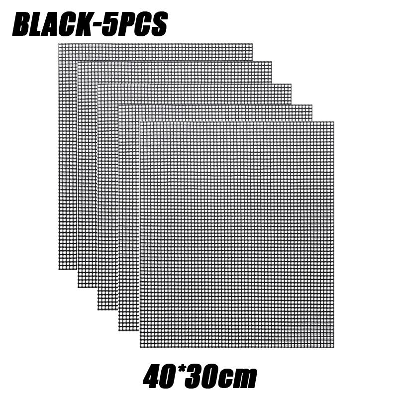 50PCS Non-Stick High Temperature Resistant BBQ Grid Pad Barbecue Mesh Reusable Easily Cleaned Cooking Pads Baking Grill Tool