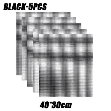 50PCS Non-Stick High Temperature Resistant BBQ Grid Pad Barbecue Mesh Reusable Easily Cleaned Cooking Pads Baking Grill Tool