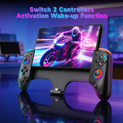 Controller For Nintendo Switch 2 RGB Wired Joy-Controller 9-Axis Gyro Sensor Joypad Turbo Programable Game Pad Joystick