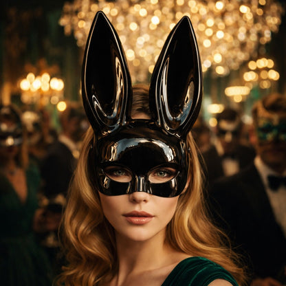 Unisex Rabbit Animal Half Face Cosplay Party Mask, Perfect for Birthdays & Gatherings, Suitable for Men & Women