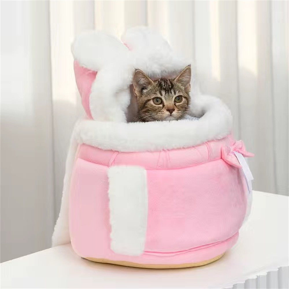 Mochila de Transporte para Cães Chihuahua para Viagem ao Ar Livre, Bolsas de Transporte de Inverno Quentes para Animais de Estimação Pequenos, Ninho para Cães Yorkshire, Gatos, Casa para Mascotes