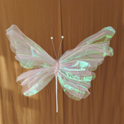 50cm Big Simulation Butterfly 3D Outdoor Shopping Mall Wedding Festival Decoration Hollow Large Hanging Gauze Fake Butterfly