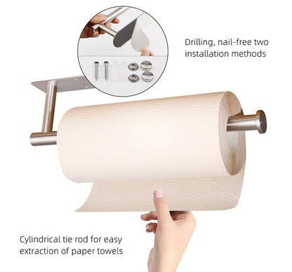 Kitchen Paper Towel Holder Adhesive Tissue Hanger Toilet Roll Paper Dispenser Cabinet Storage Napkin Rack Bathroom Accessories