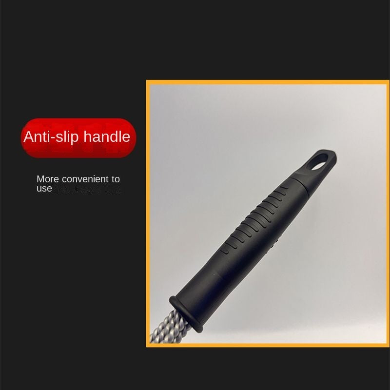 Barbecue Grill Cleaning Steel Brush - Handle Design Wire Brush for Grills/Ovens, Perfect for Kitchen Indoor & Outdoor BBQ Use