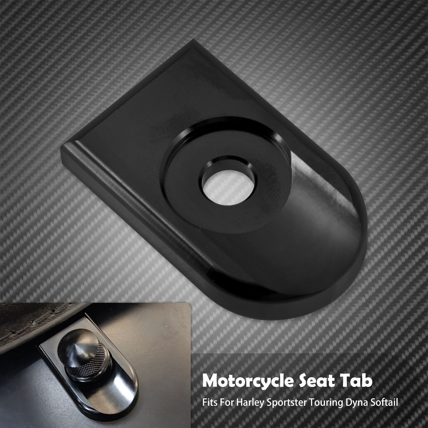 Universal Motorcycle Rear Fender Seat Bolt Screw Nut Tab Kit Mount Knob Cover For Harley Dyna Sportster XL Touring FLHR Softail