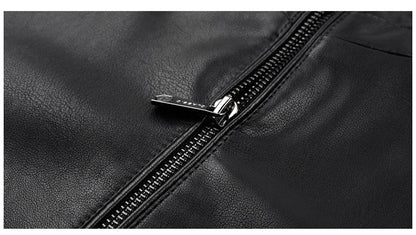Spring and Autumn New Men's Lapel Leather Jacket Male Business Casual Middle-aged Men's Handsome Short Leather Coat Jackets 2025
