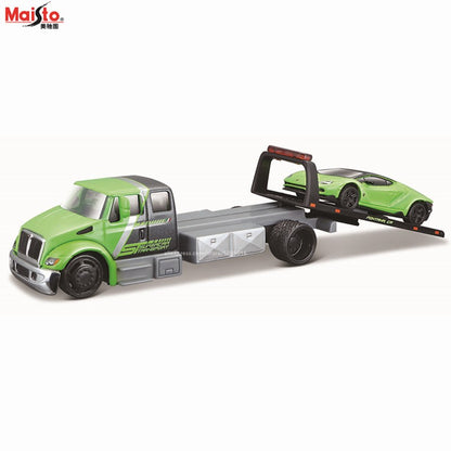 Maisto 1:64 FLATBED/1988 BMW M3 E30 1965 FORD MUSTANG elite transport Modelo de carro fundido coleção presente brinquedo