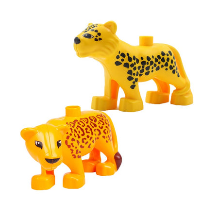 Grandes Blocos de Montar Animais Acessórios Compatíveis com Conjuntos de Tijolos de Zoo Dinossauro Criatividade Brinquedos DIY para Crianças Presente