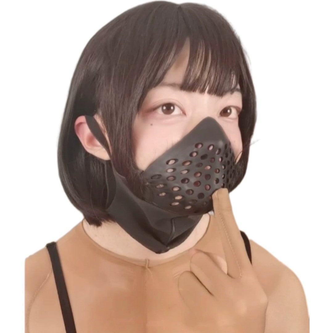 Anime Cosplay Mask Faceshell Half Face Shell Nose Mouth Cover Halloween Props Help with Breathing