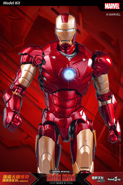26CM Fondjoy Original Iron Man 1/7 MK42 MK43 1/12 MK1 MK2 MK3 MK4 MK5 MK6 Assembled Tony Stark Action Figure Collect Toy Gift