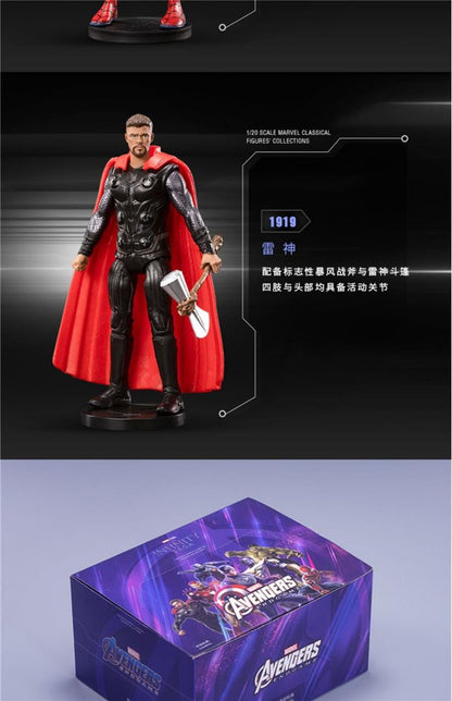 ZD Toys Vingadores Lendas Homem de Ferro Homem Aranha Thor Capitão América Thanos Hulk Máquina de Guerra Bonecos de Ação Presente