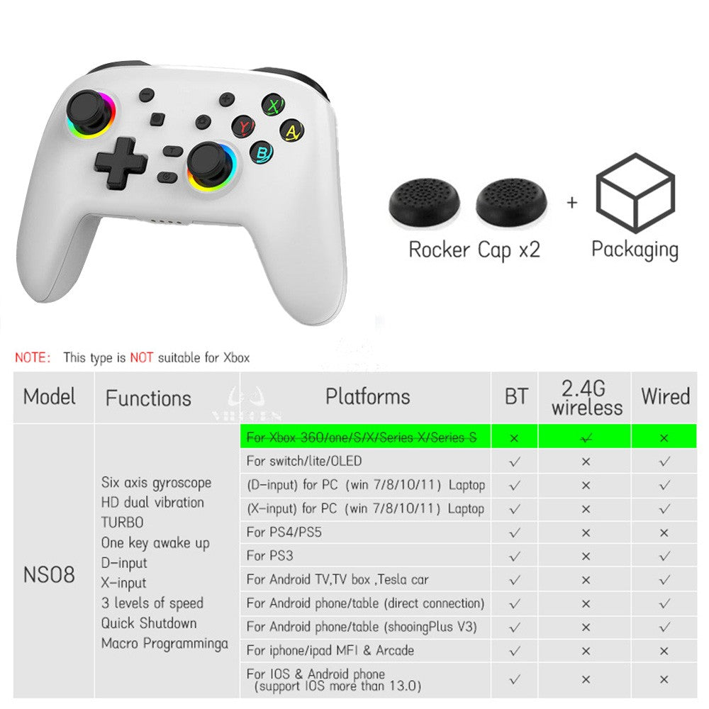 Wireless Gamepad For Pro Switch Elite BT Controller for Nintendo Switch OLED/Lite Joyestick For PC/Steam Deck With 6 Axis