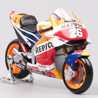 Crianças 1/18 Maisto Honda RC213V Repsol #26 Dani Pedrosa 2018 GP Modelo de Moto de Corrida Brinquedo Miniaturas Colecionáveis