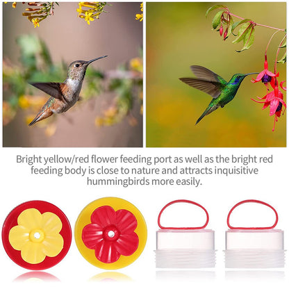 Alimentadores de anel para beija-flor em formato de flor, bebedouros de pássaros para exterior, jardim, quintal, bebedouros para pássaros de estimação, suprimentos para beber água.