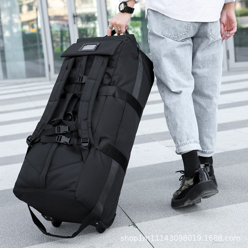 KLQDZMS Oxford Cloth Suitcase Bag Large Capacity Trolley Bag Men's Outdoor Travel Organizer Bag Women's Shoulders Backpacks