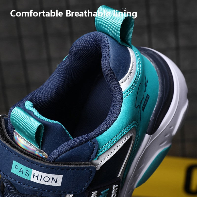 New Children's Leather Casual Shoes For Boy Girls Sneakers Breathable Kids School Walking Non-slip Sport Running Shoes Outdoor