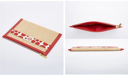 CHCH Handmade Woven Clutch Bag Ribbon Embellished Niche Style Clutch Bag