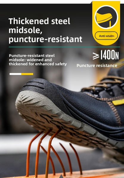 High Quality Safety Shoes for Men Woman Autumn Winter Thickened Warm Boots Woman Sneakers Anti-smashing Steel Toe Cap Puncture