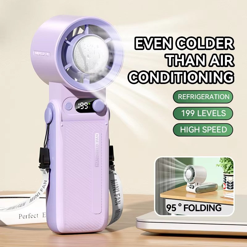 Handheld Turbo Fan, 199 Speed Settings, USB Cooling, Long Battery Life, Quiet And Portable For Outdoor