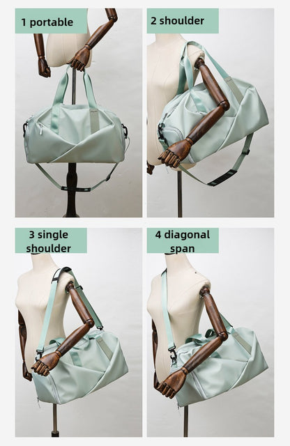 Women Gym Bag Sports Travel Dry Wet Bag Handbags Multifunction Swimming Tote Shoulder Weekend Fitness Duffle Yoga Shoes Daypack