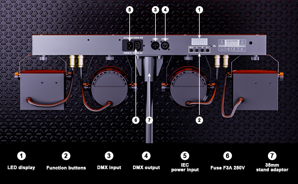U`King 2Pcs/Set 60W RGBW LED Par Lights Combination Bracket Light DMX512 Stage Light For DJ Disco Concert Wedding Birthday Party