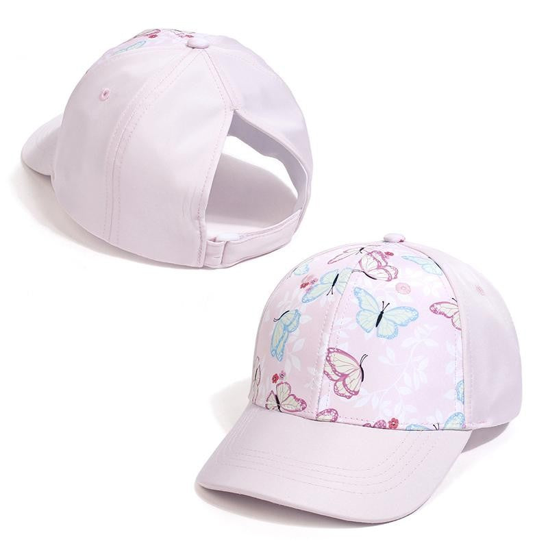 Fashion Kids Baseball Cap For Girls Boys Sun Hat Hollow Back Ponytail Caps Children Snapback Hip Hop Hats Adjustable Bones Caps