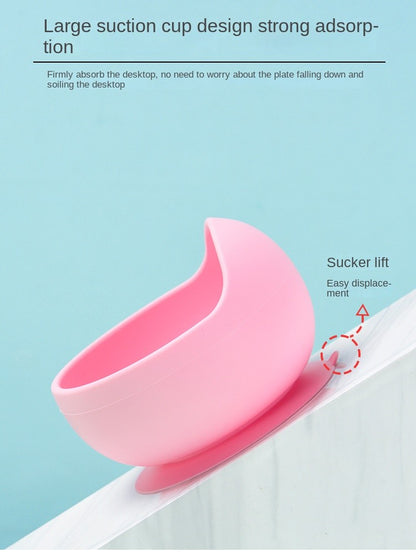 28Colors Baby Silicone Suction Bowls for Kids Waterproof Baby Feeding Tableware Spoon Children Dishes Kitchenware Infant Plates