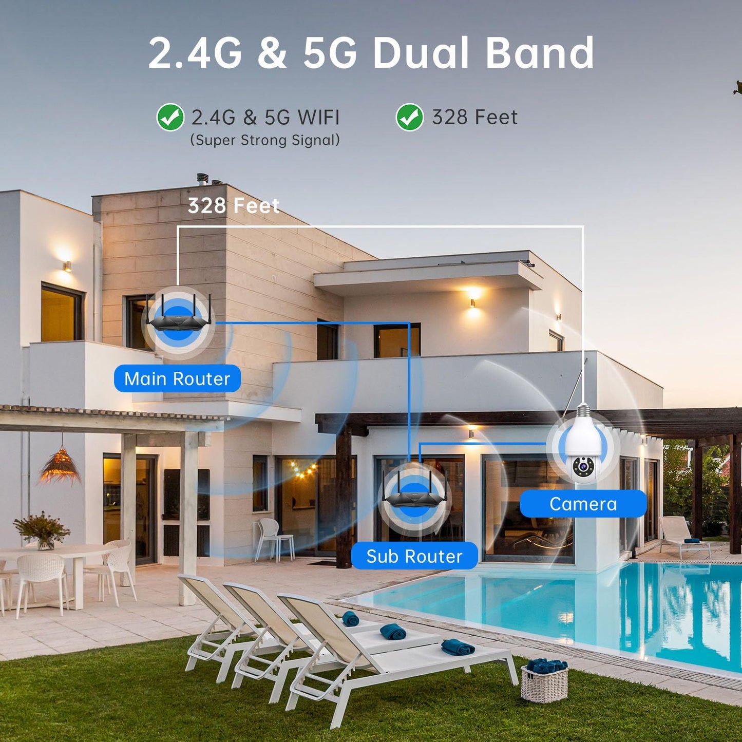 WESECUU 3MP Security Cameras Security Protection Indoor Wireless WIFI MINI Camera 2.4G Wi-Fi Two-Way Talk