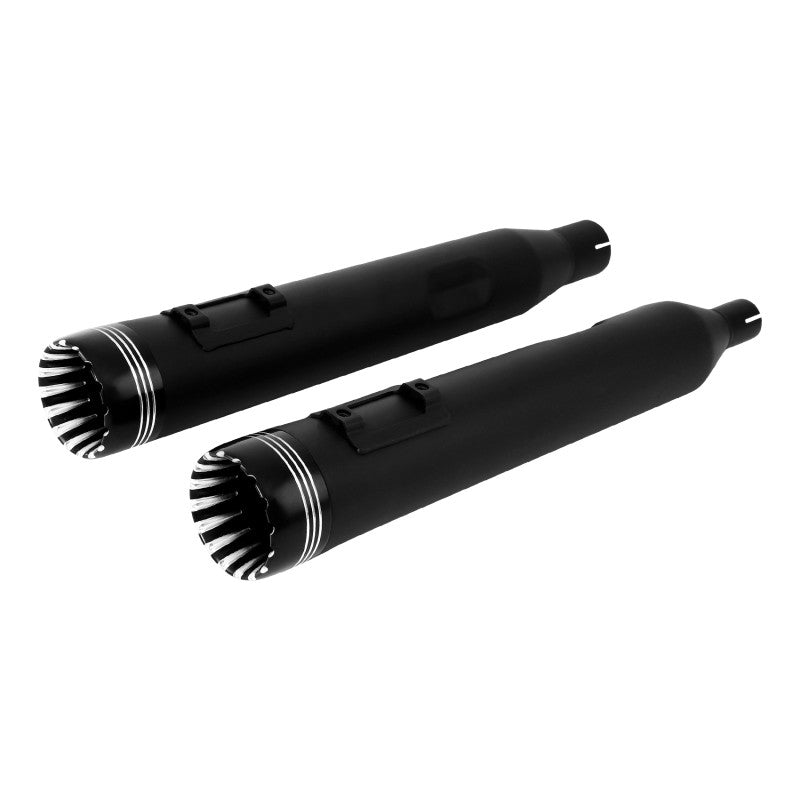 Motorcycle Dual Slip-On Mufflers Exhaust Pipes For Harley Touring Street Glide 2017-2023